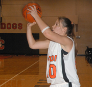 UC's Lunsford drains a trey.